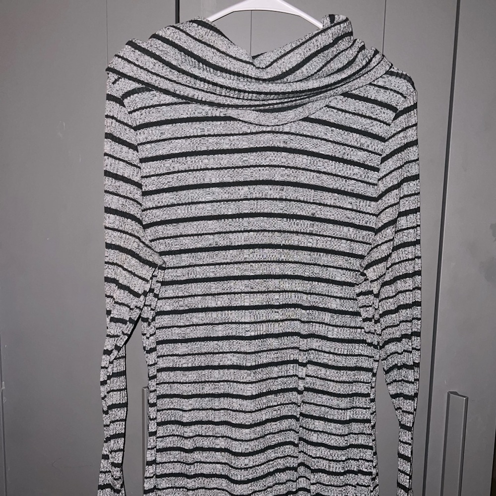 Charlotte Russe Striped Turtleneck Sweater Dress